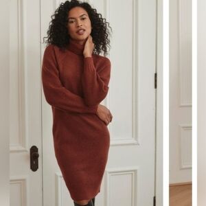 RW&CO. Long-SleevedTurtleneck Knit Sweater Dress